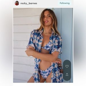 Skatie x Rocky Barnes Indigo Tie Dye Cover Up